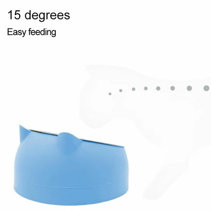 1Pc Stainless Steel Cat Lovely Creative Inclined Kitten Puppy Food Feeding Bowls Cats Drinking Feeder Pet Dogs Cats Feeder