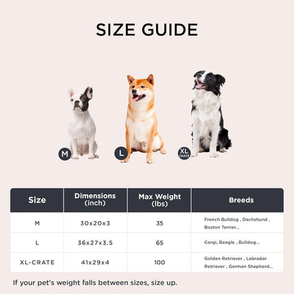 Orthopedic Dog Bed Large Sized Dog - Memory Foam Pet Mattress with Removable Washable Cover and Egg Crate Foam, Thick Flat Suitable for Pet up to 65 Lbs, 36X27X3.5 Inches, Grey